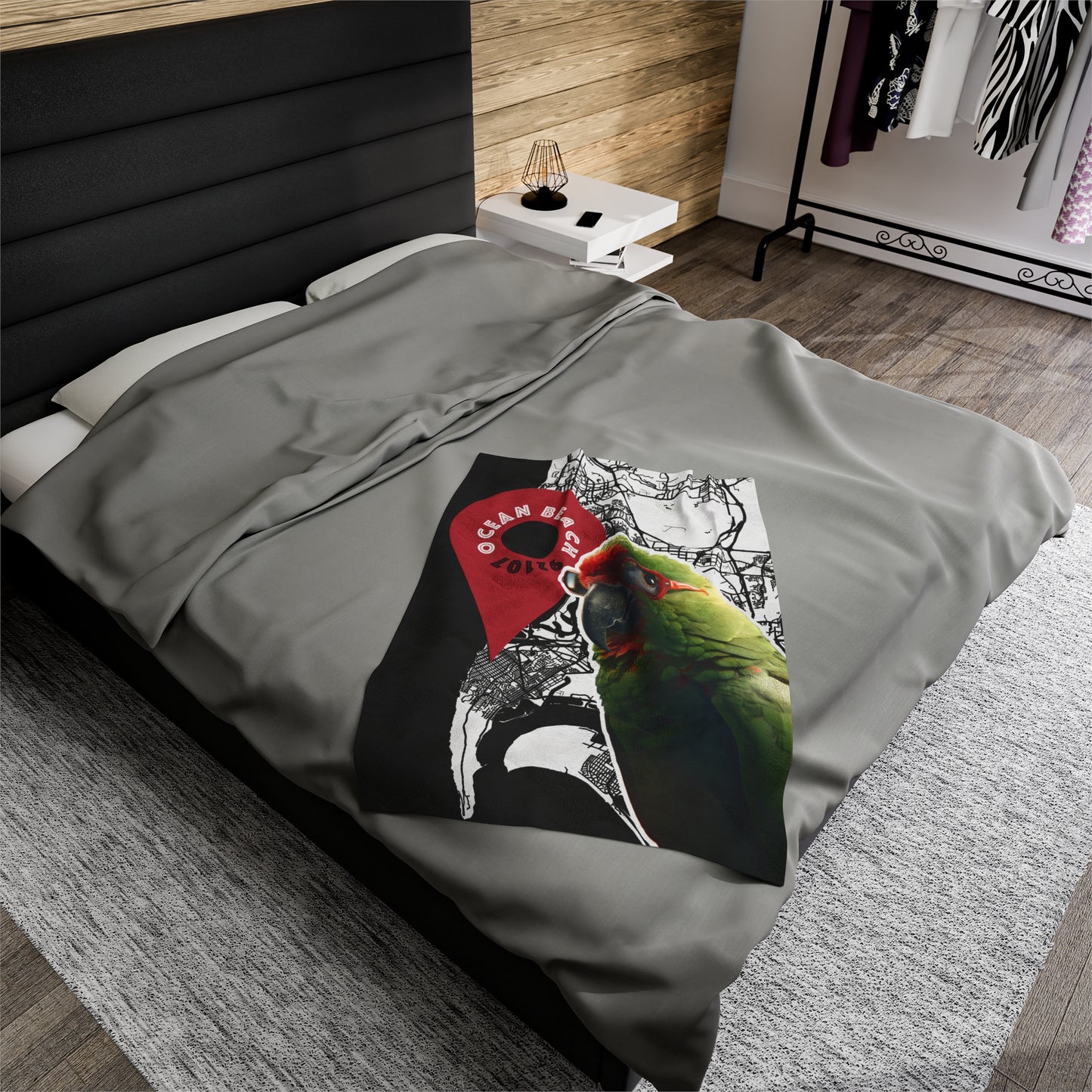 OB Parrot Velveteen Plush Blanket