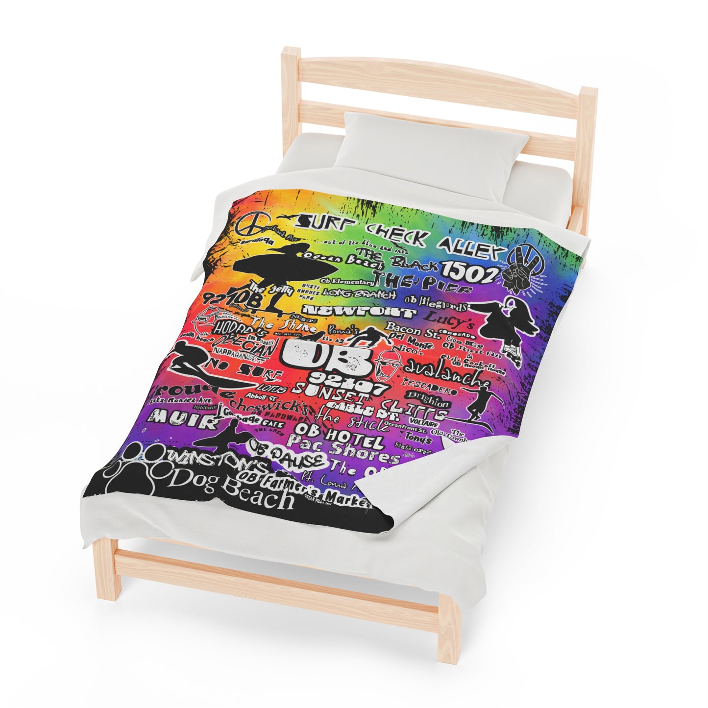 OB Graffiti Velveteen Plush Blanket