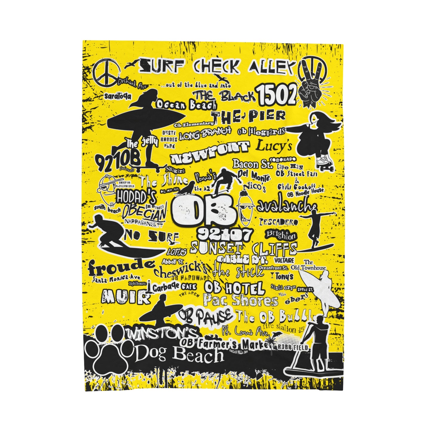 OB Graffiti Velveteen Plush Blanket