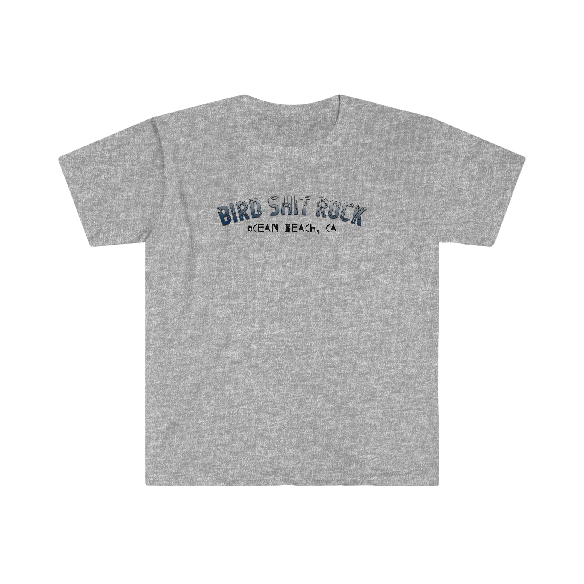 Bird Shit Rock T-Shirt -Grey - Ocean Beach, CA