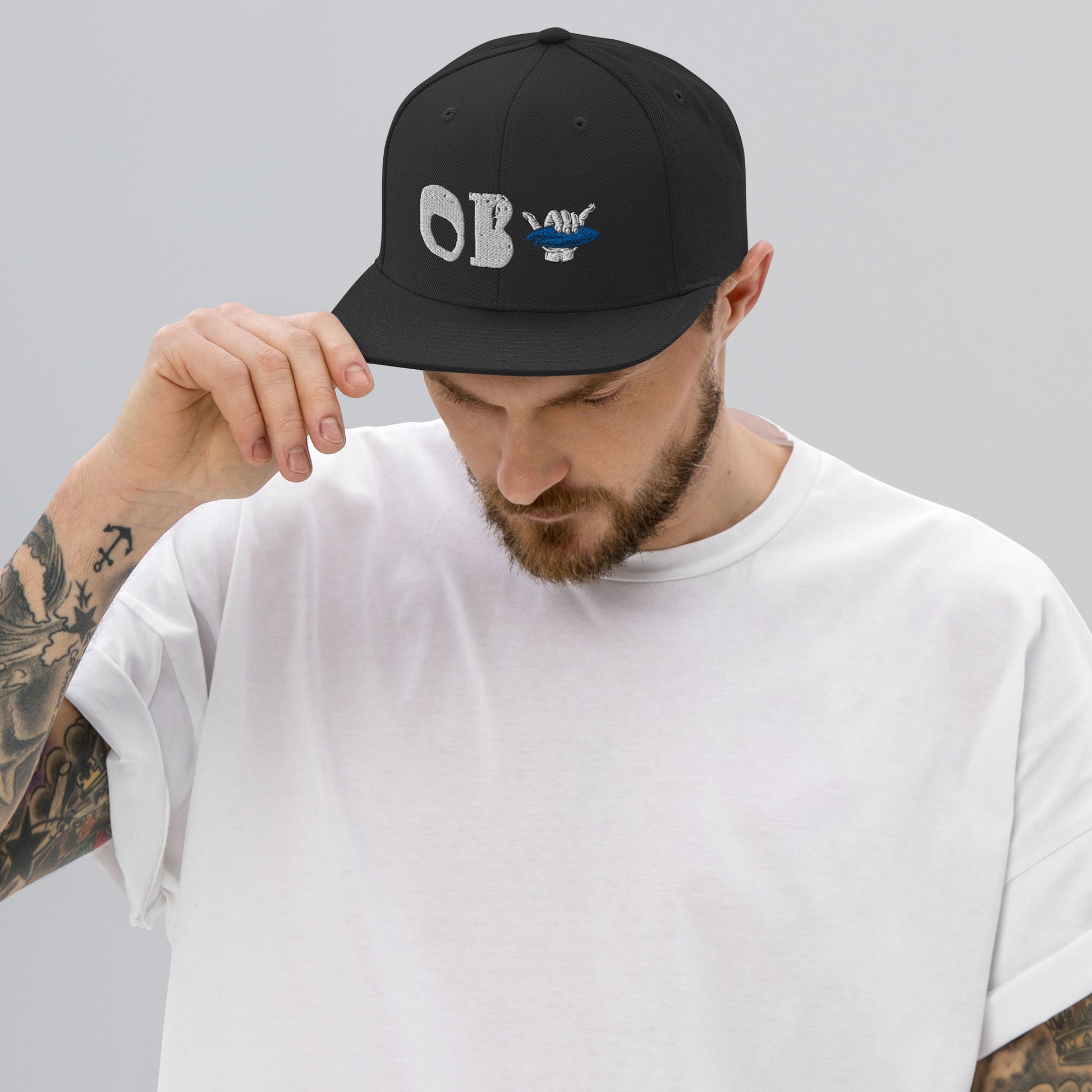 OB - Ocean Beach Shaka Hat -Black