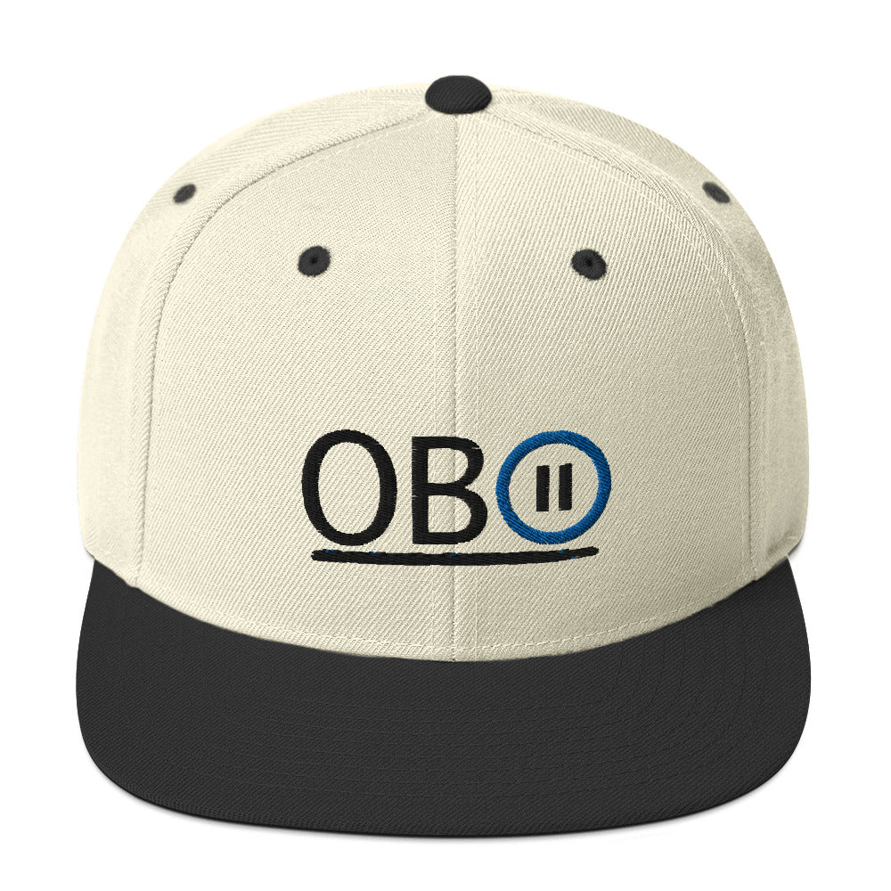 OB Pause Classic Snapback Hat - White and Black'